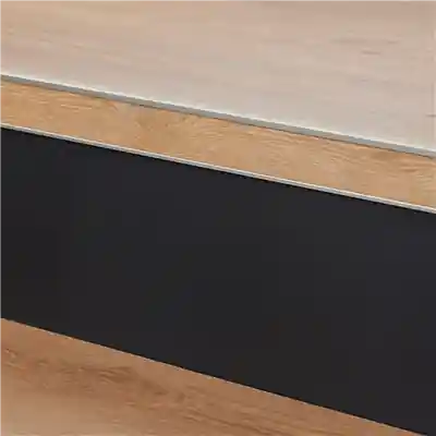 Betrouwbaar Stootbord PVC - 130x18x0,22cm - Steenstructuur - Zwart RAL9005