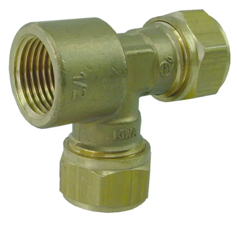 Verlopend T-Koppeling - Knel x Binnendraad - 22mm x 22mm x 1/2" Exclusieve Aanbieding