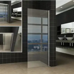 Beperkte Voorraad Wiesbaden Puerta Zijwand - Muurprofiel - Nano Coating - 8mm Helder Glas - 100x200cm - Chroom