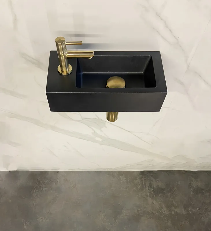 Wiesbaden Rhea XS Quartz Fonteinset - Links - 36x18x9cm Tijdelijk Beschikbaar