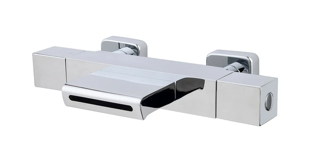 Wiesbaden Rombo Thermostatische Waterval Badkraan - Chroom Voordeelprijs