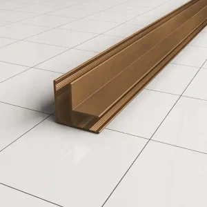 Hete Deal Wiesbaden Slim Hoekprofiel 200x1cm - Geborsteld Brons Koper