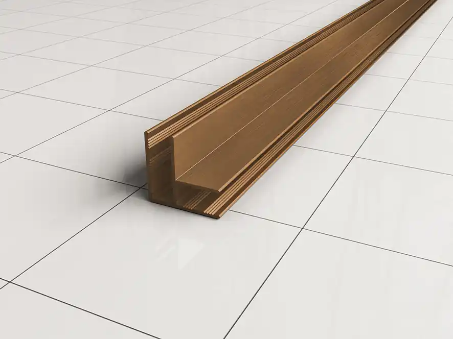 Hete Deal Wiesbaden Slim Hoekprofiel 200x1cm - Geborsteld Brons Koper