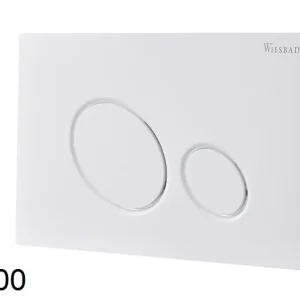 Gratis Retour Wiesbaden X10 Toilet Bedieningsplaat voor DuoSpoeling - Wit