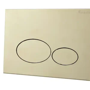 Betrouwbaar Wiesbaden X32 Metalen Toilet Bedieningsplaat voor DuoSpoeling - Geborsteld Messing