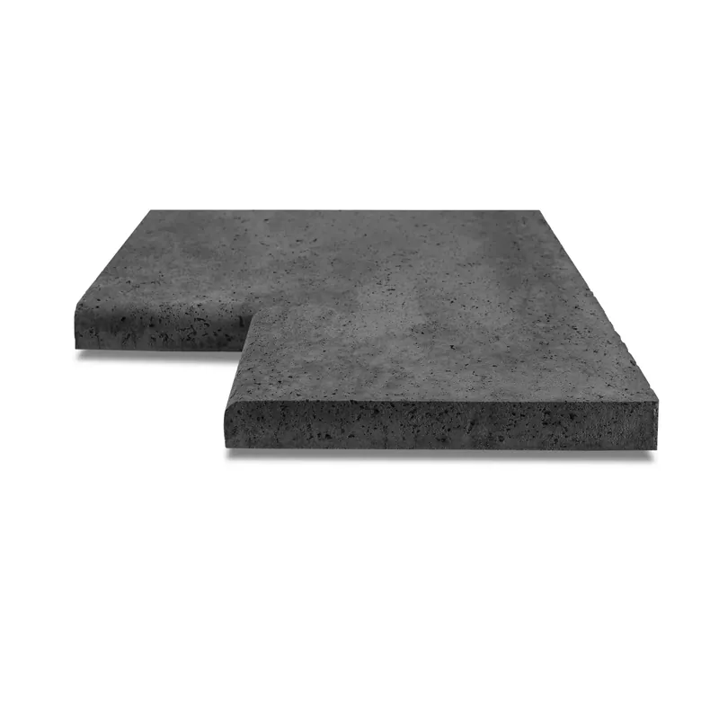 Aanbieding ArtiStone Zwembadrand Hoekstuk 100x40x5 Carbon