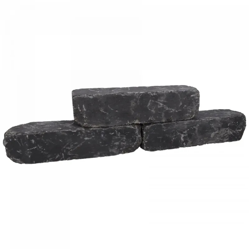 Linia Palissade Excellence getrommeld 15x15x45 cm nero Hoge Kwaliteit