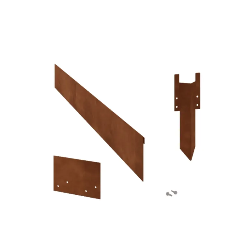 Premium Borderrand Geplet Hoogte 13 cm Set 24 meter Corten