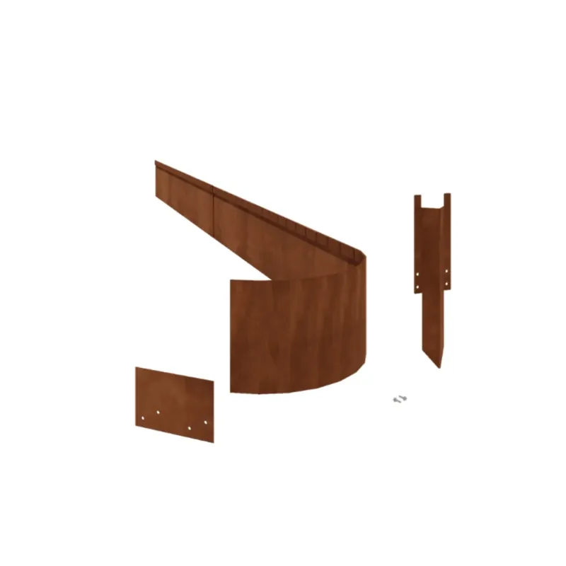 Korting Borderrand Geplet Flex Hoogte 23 cm Set 24 meter Corten