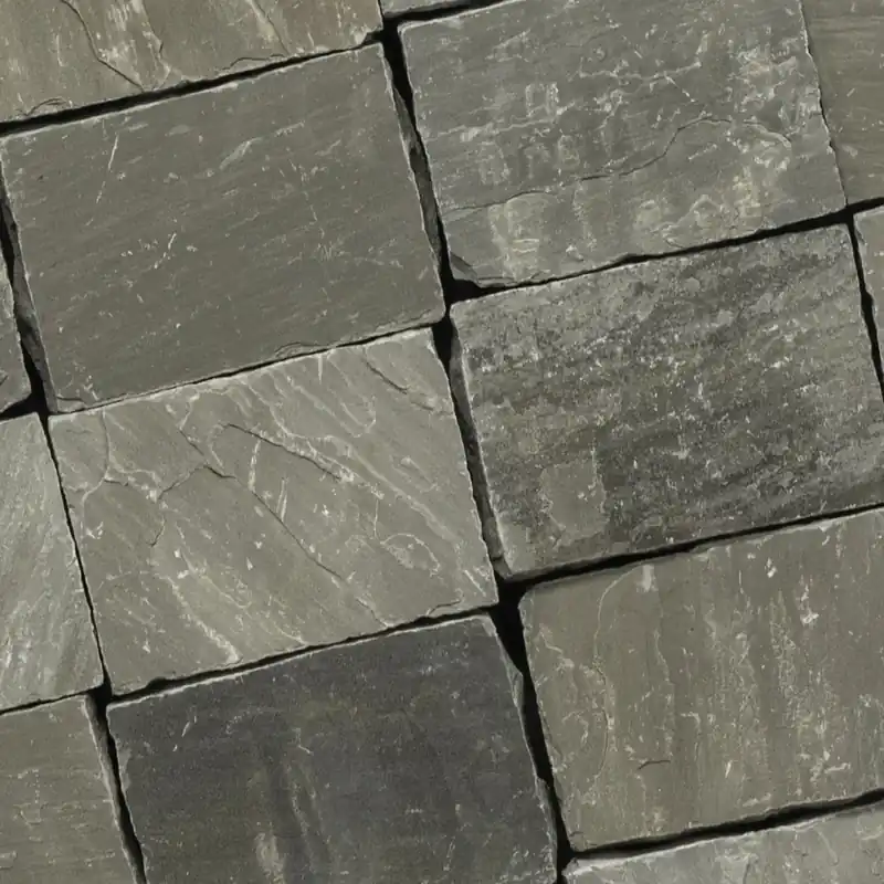 Natuursteen Kasseien Kandla Grey 14x14x5-7 cm Rechtstreeks Van De Fabrikant