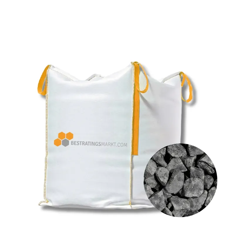 Basalt brokjes Zwart 32-56 mm mini bigbag 500KG Fabrieksprijs