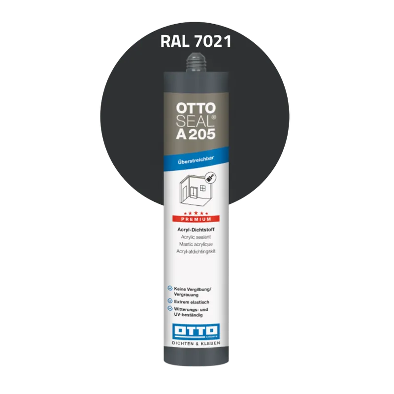 Ottoseal Acrylaatkit RAL 7021 310ml Finale Uitverkoop