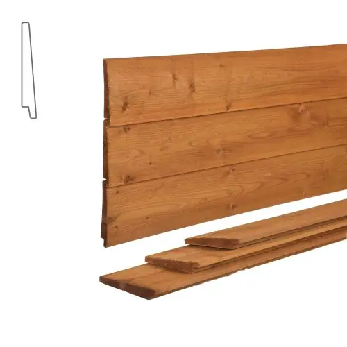 Zweeds rabat vuren bruin geïmpregneerd 1,0-2,2x14,5x210 cm Dagaanbieding