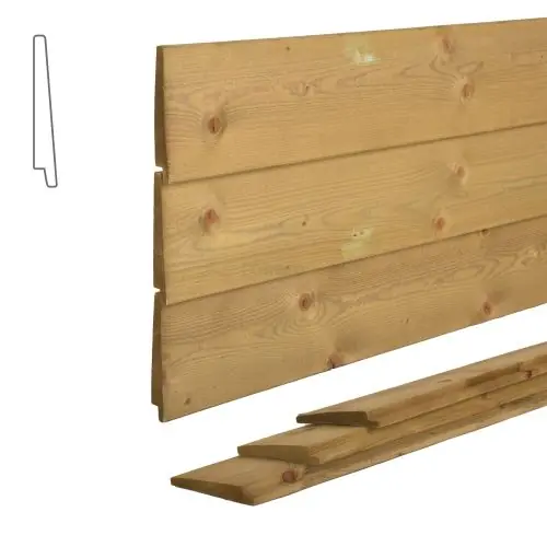 Speciale Aanbieding Zweeds rabat vuren groen geïmpregneerd 1,0-2,2x14,5x420 cm