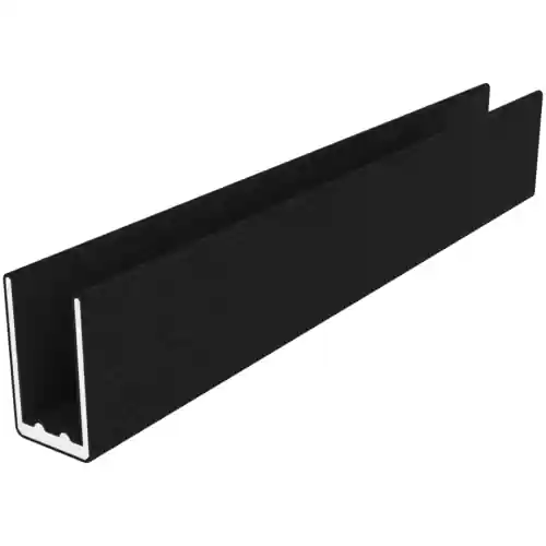 Lage Kosten NewTechWood co-extrusie aluminium u-profiel ebony zwart 300 cm