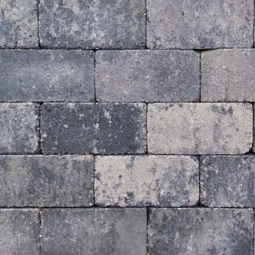 Stonique trommel betonstraatsteen 21x10,5x6 cm grijs/zwart Op = Op
