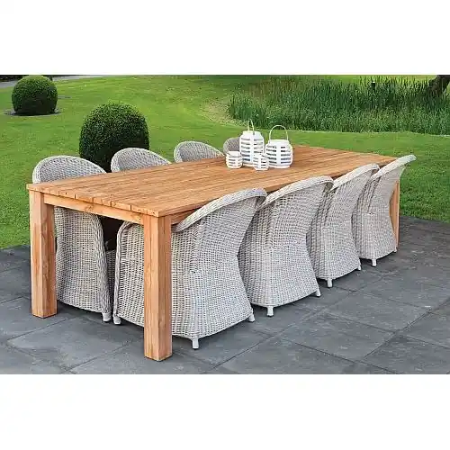 Beste Prijs Teak dinner tafel rustiek 250 x 100 cm
