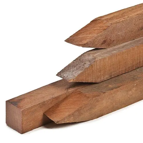 Tuinpaal hardhout azobé 12x12x350 cm fijnbezaagd Favoriet
