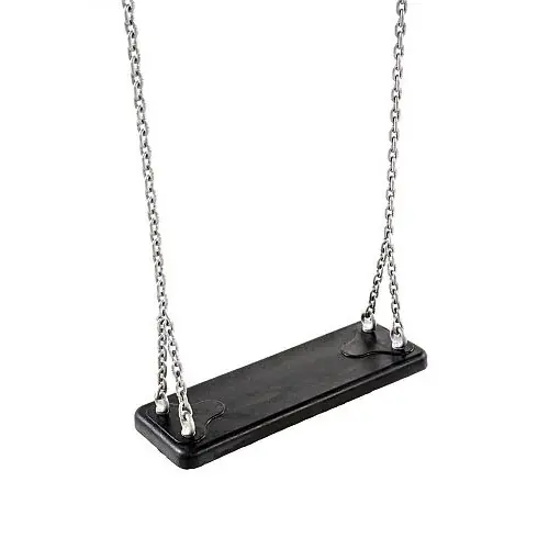 Direct Beschikbaar Rubber schommelzitje zwart met ketting