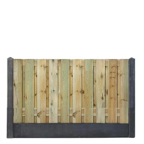 Shop Nu Hout-betonschutting antraciet i.c.m. tuinscherm 90x180 cm grenen 21-planks