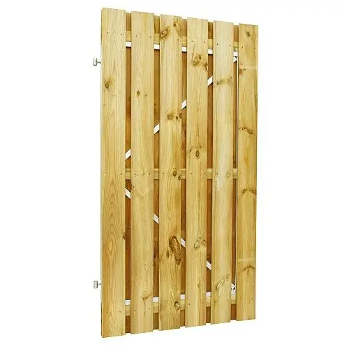 Grenen geschaafde plankendeur geïmpregneerd op stalen frame 100x180 cm recht Dagaanbieding