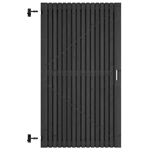 Actieprijs Grenen geschaafd latten deur op frame zwart gespoten verticaal 178x99 cm