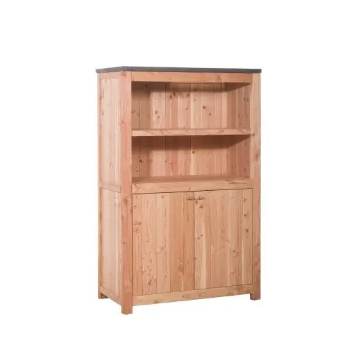 Hillhout buitenkeuken dubbel 168 Excellent 168x109x56 cm met 3 schappen en deur Gratis Retour