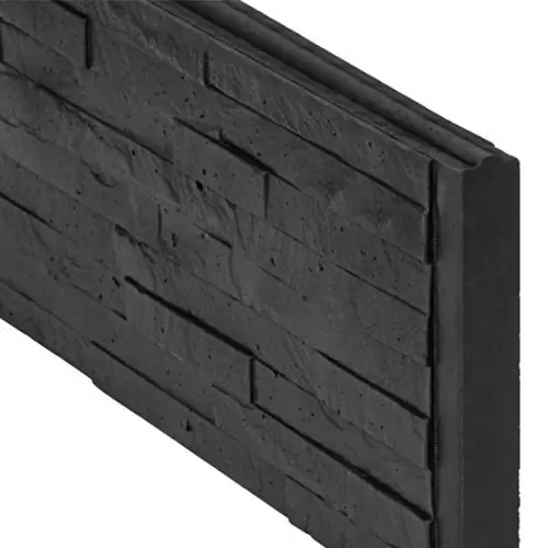 Betonnen onderplaat antraciet 3,5x36x184 cm leisteenmotief dubbelzijdig gecoat Bestel Nu