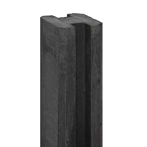 Betonpaal Reest antraciet sleuf 11,5x11,5x244 cm Kabeldoorvoer Laatste Kans