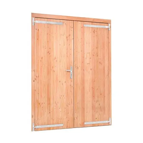 Gereduceerde Prijs Dubbele dichte deur Red class wood 185x205 cm RVS beslag K226274