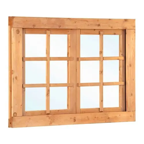 Uitzetraam Red class wood 6 ruits RVS beslag 125,2x90 cm Beste Prijs