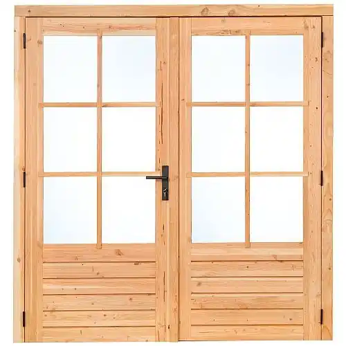 Koopje Douglas Excellent dubbele glasdeur 205x215 cm linksdraaiend