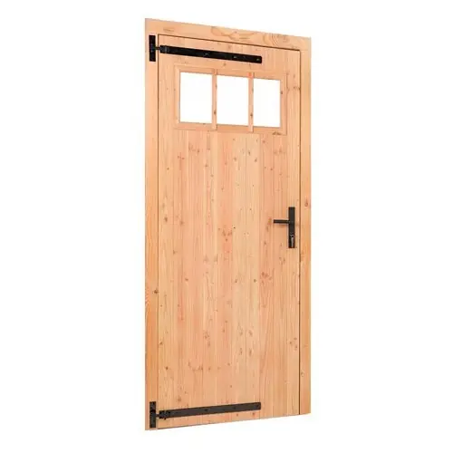 Tijdelijk Beschikbaar Douglas enkele klampdeur zwart beslag 100x205 cm linksdraaiend