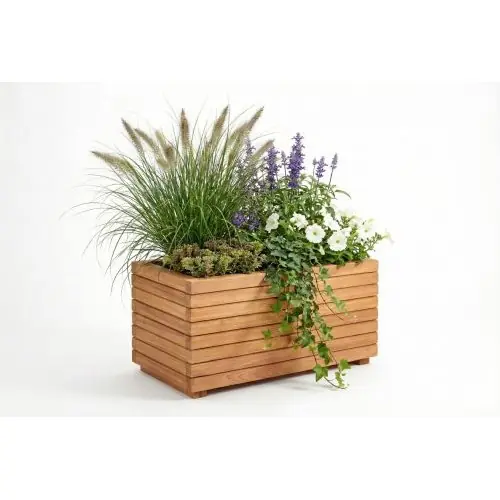 Teakhouten bloembak Moro 80x40x40 cm Direct Verzonden