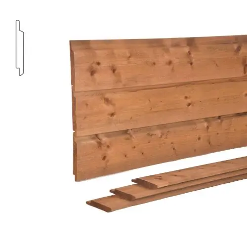 Channelsiding vuren bruin geïmpregneerd 1,9x14,5 cm Aanbieding