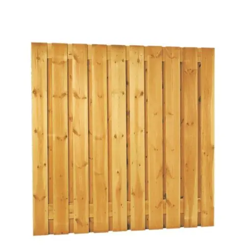 Tuinscherm geïmpregneerd grenen 21 planks 180x130 cm 15 mm Recht Populair