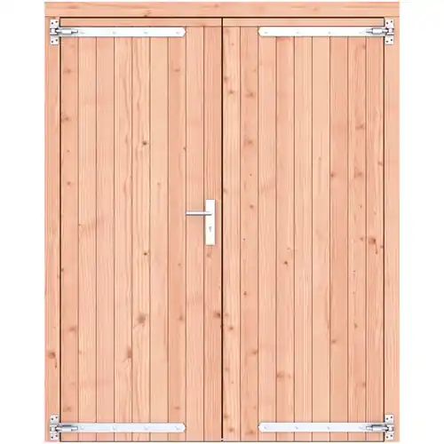 Douglas dichte dubbele deur 168x209 cm verzinkte hengen RVS beslag 1073240 Meest Verkocht
