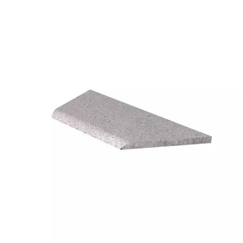 Oud hollands zwembadrand grijs 5x40x100cm hoek links Dagaanbieding