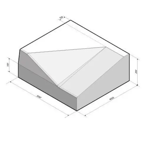 Uitverkoop Inritband 45x20x50 cm links grijs