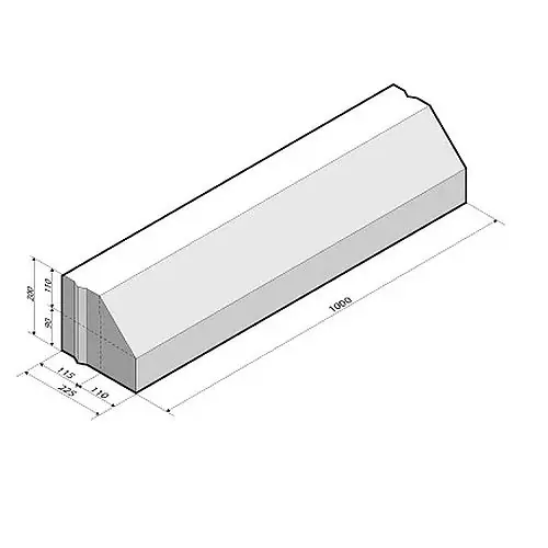 Rijkswaterstaatband 11,5/22,5x20x100 cm grijs Koop Online