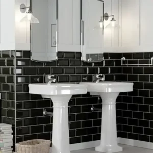 Direct Verzonden Wandtegel Kerabo Metro Zwart Black Glossy Glans 10x20