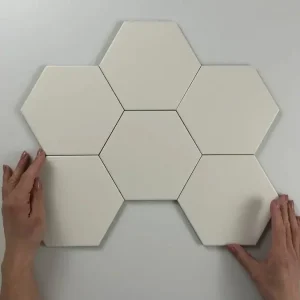 Actieprijs Vloertegel/Wandtegel Equipe Cerámica Hexagon Timeless Beige Mat 15x17