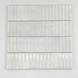 Hoge Kwaliteit Wandtegel Equipe Cerámica Mussa Way Relieve Lichtgrijs Glans 7,5x30