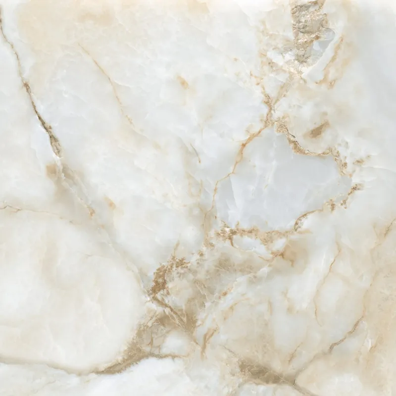 Vloertegel/Wandtegel Jones Onice Marmerlook Creme Goud Gepolijst Glans 90x90 Hete Deal