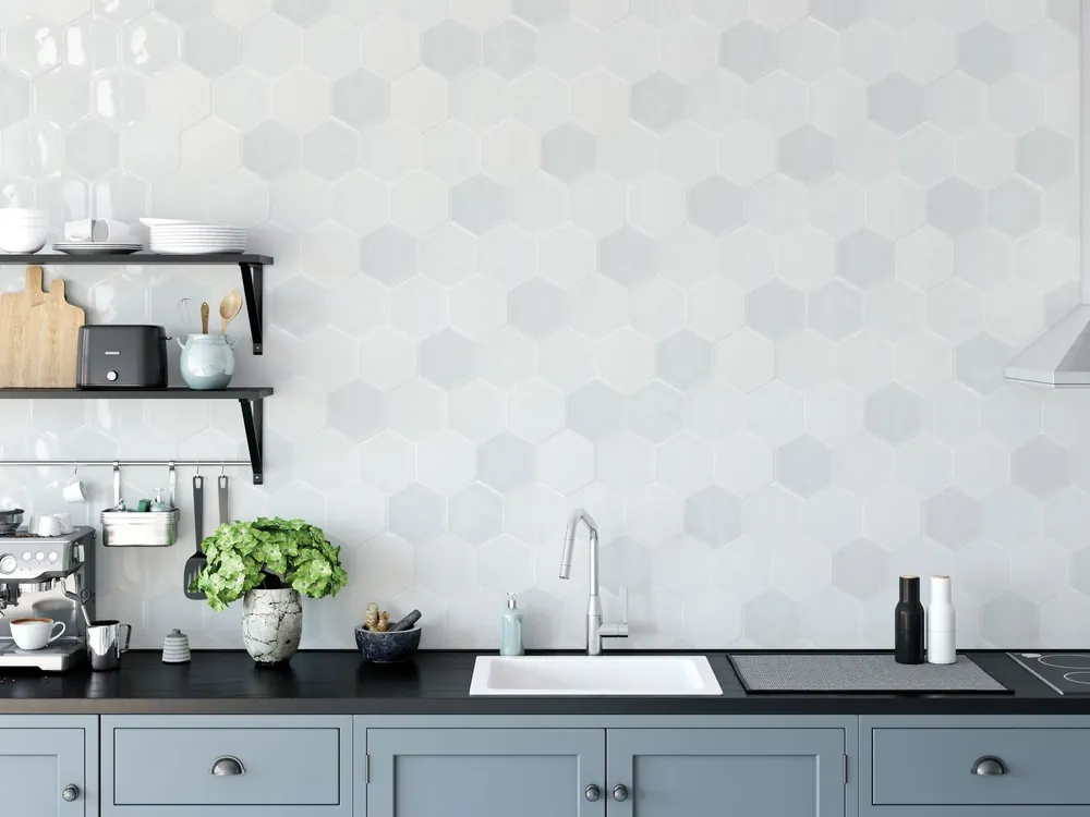 Wandtegel Navale Prime Blanco Wit Hexagon Klein Glans 10,8x12,4 Tijdelijk Beschikbaar