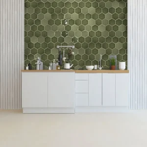 Wandtegel Navale Prime Mili Groen Hexagon Klein Glans 10,8x12,4 Favoriet