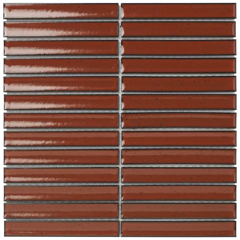 Wand Mozaïek Tegels Kitkat Factory Keramiek Rood - Matje 29,6x29,9cm Direct Beschikbaar