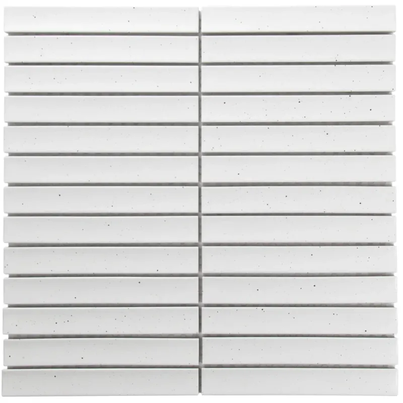 Weekendaanbieding Wand Mozaïek Tegels Kitkat Factory Keramiek Straciatella Wit - Matje 29,6x29,9cm