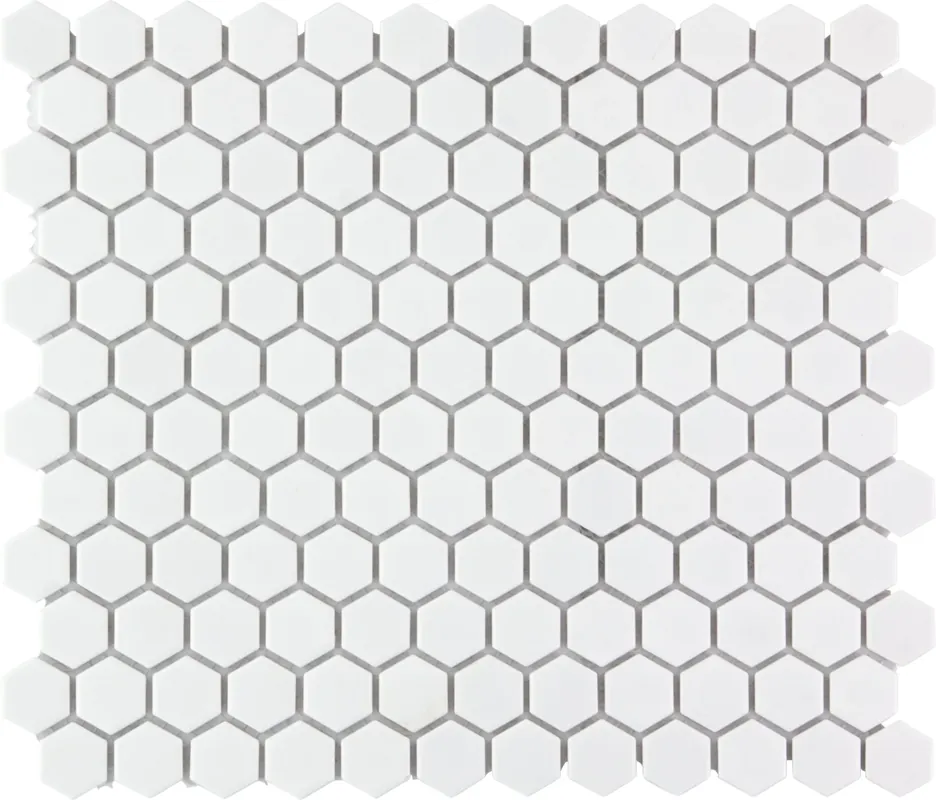 Dagaanbieding Wand Mozaïek Tegels Factory Hexagon Keramiek Wit Glans - Matje 26x30cm