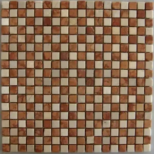 Wand Mozaïek Tegels Factory Marmer Bruinrood Beige Gepolijst - Matje 30x30cm Alleen Vandaag